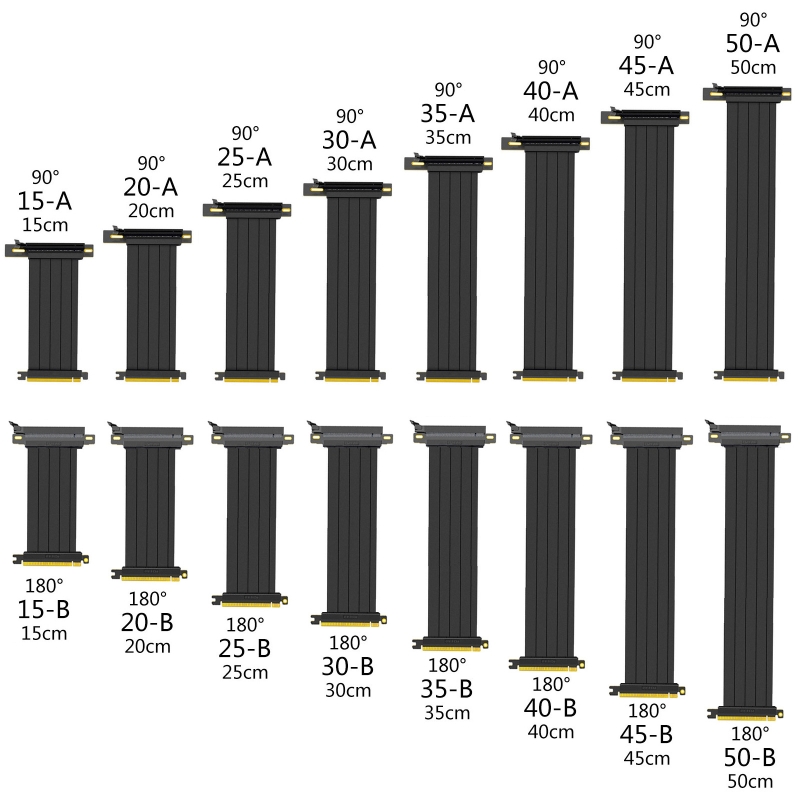 High Speed PC Graphics Cards PCI for Express Connector Cable Riser Card PCI-E 4.0 X16 Flexible Cable Expansion Port Adap