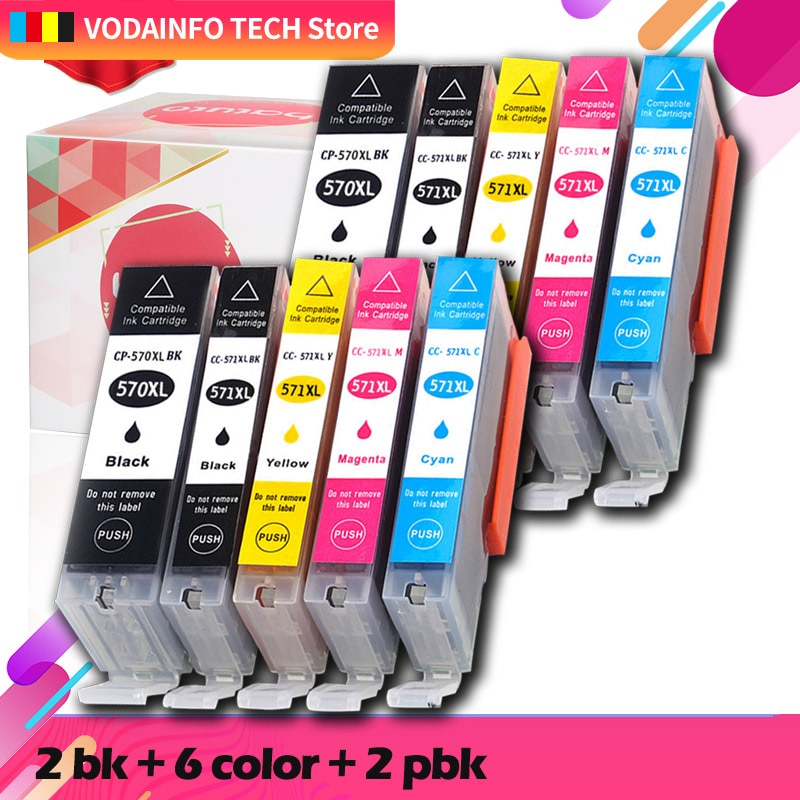 Plavetink For Canon 570XL Ink For Canon PGI570 CLI571 For Canon Pixma  MG5753 MG7750 TS8050 TS5050 MG6800 TS9050 TS5052 MG5751
