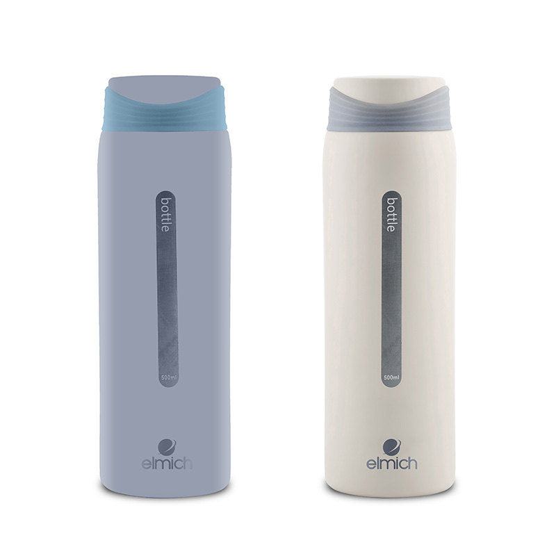 Bình giữ nhiệt elmich inox 304 500ml el3664, bình nước inox không gỉ thiết kế sang trọng, màu giao ngẫu nhiên, bh 1 năm, 1 đổi 1