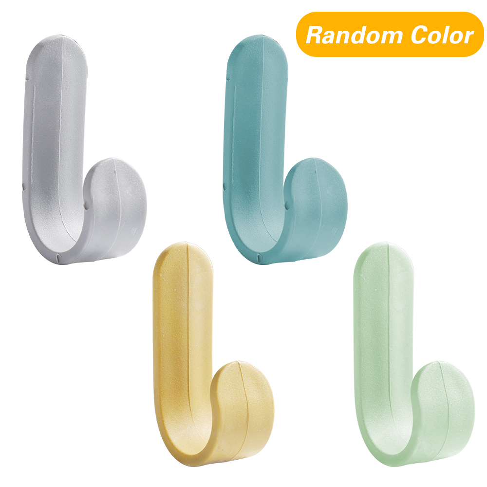 Móc Treo Tường Màu Kẹo Hình Chữ J/Móc Treo Cửa Tự Dính/Móc Treo Tường Không Đinh Cho Nhà Bếp Phòng Tắm Văn Phòng