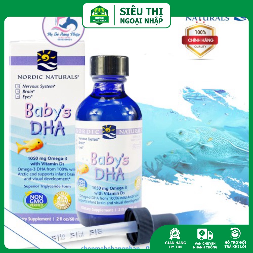 Baby DHA Drop,Bổ sung Omega3 và Vitamin D3 cho trẻ