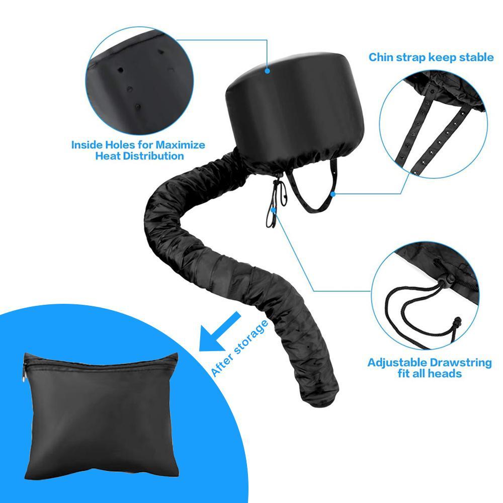 【Thriving】 Portable Soft Hair Drying Cap Bonnet Hood Hat Blow Dryer Attachment Dry Hair Cap Satin Bonnets Hair Dryer Cap.