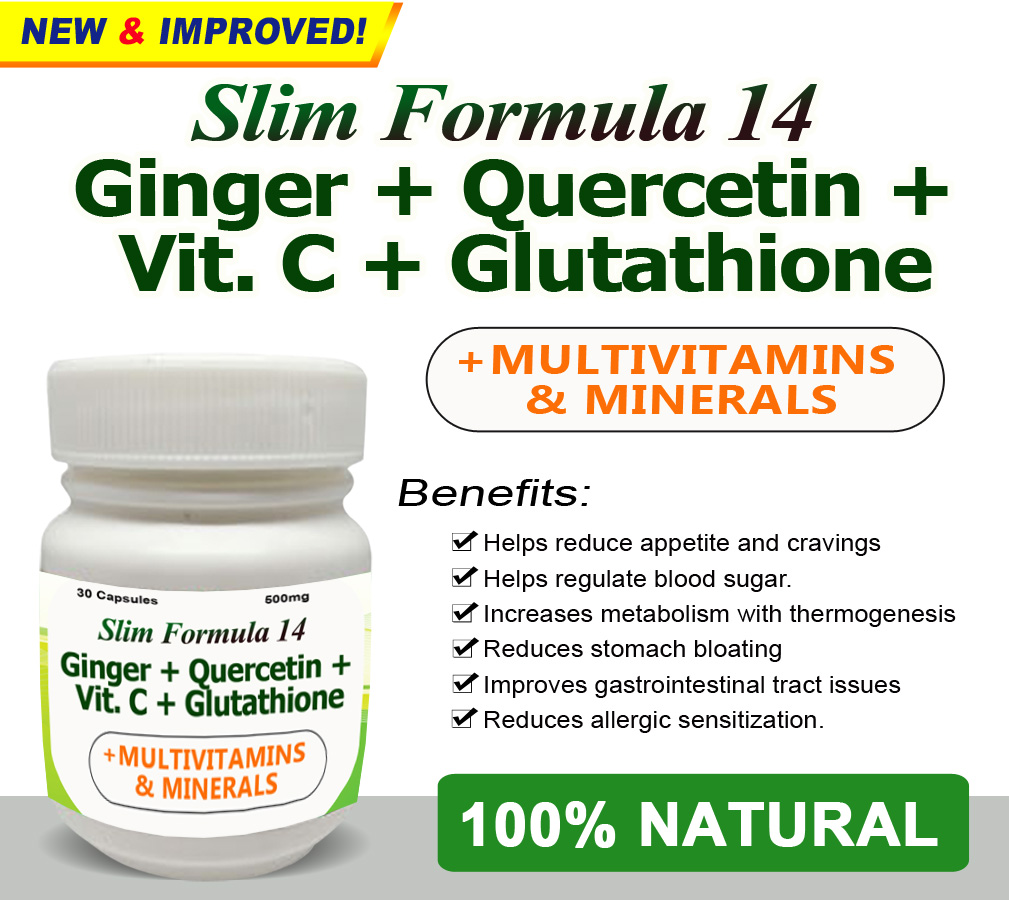 Slim Formula 14 Ginger + Quercetin + Vitamin C + Glutathione