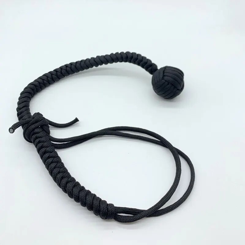 【100%-original】 Diy Monkey Fist Whip Bracelet Outdoor Self Defense Rope Steel Broken Window Breaker Personal Safety Keychain Tools.