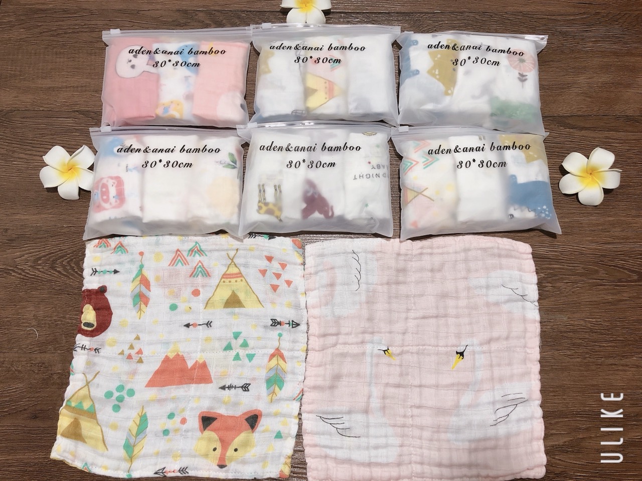 Sét 3 khăn sợi tre muslin
