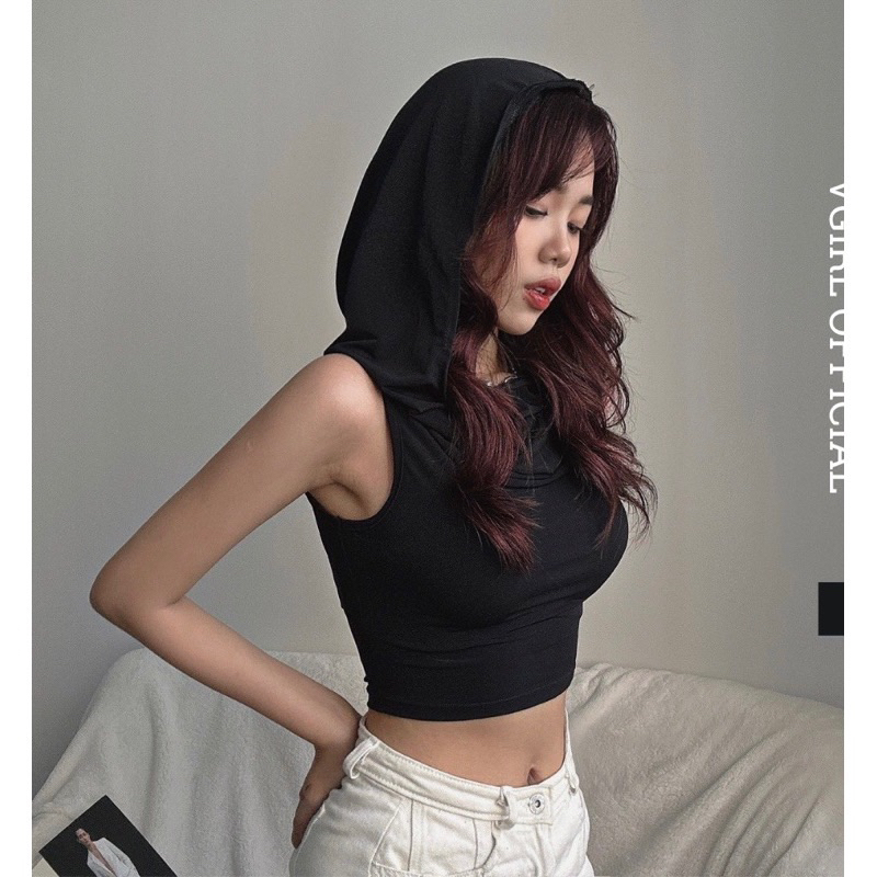 Áo Croptop Có Mũ Trùm Đầu phong thái CÁ TÍNH,chất