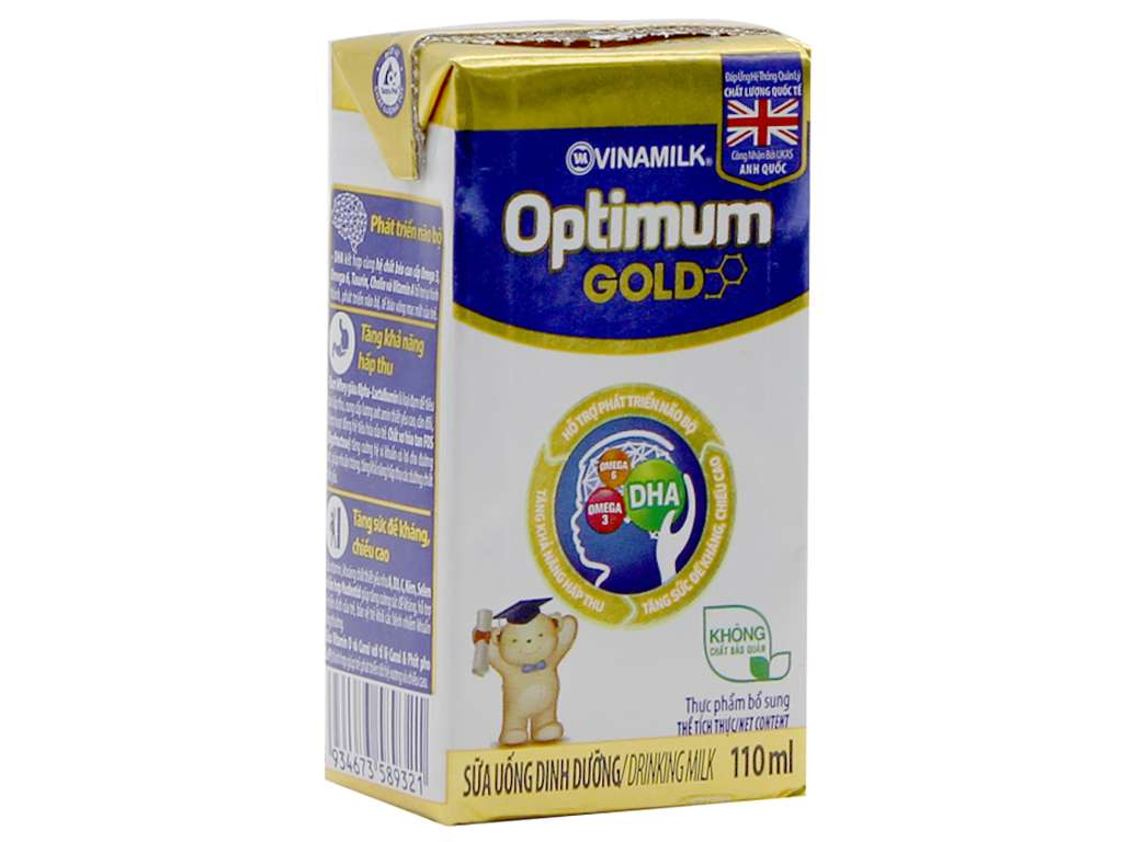 Sữa bột pha sẵn Optimum Gold - Lốc 4 hộp x 110ml