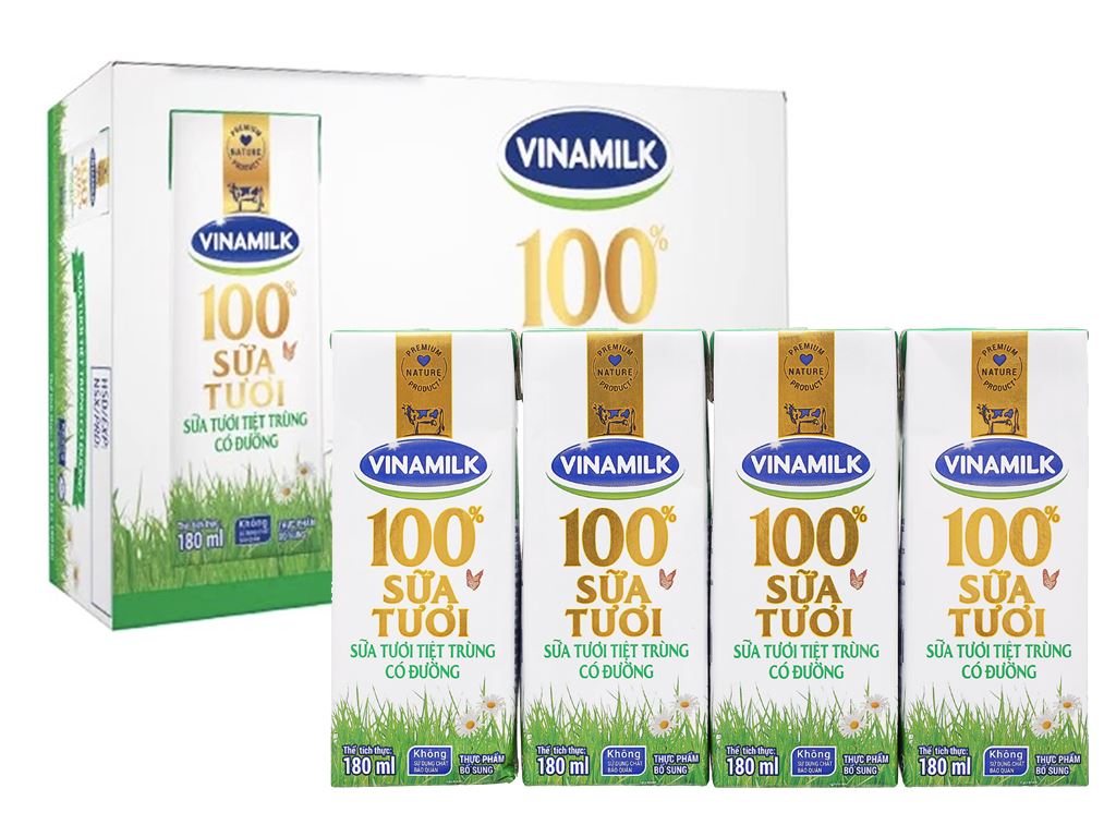 [THÙNG] Sữa tươi tiệt trùng Vinamilk 100%
