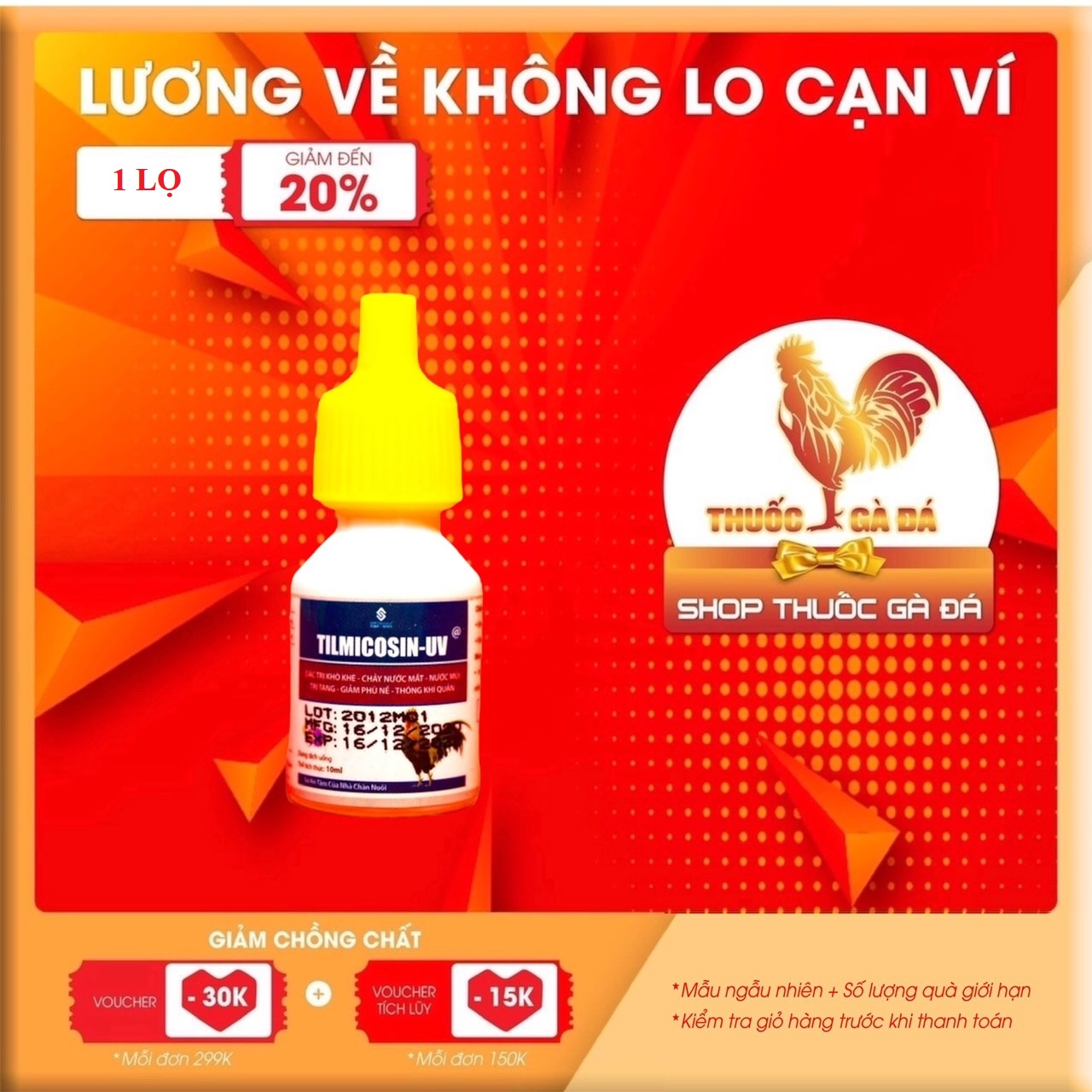 Timicosin - UV chỉ dùng trong thú y (10ml/chai)