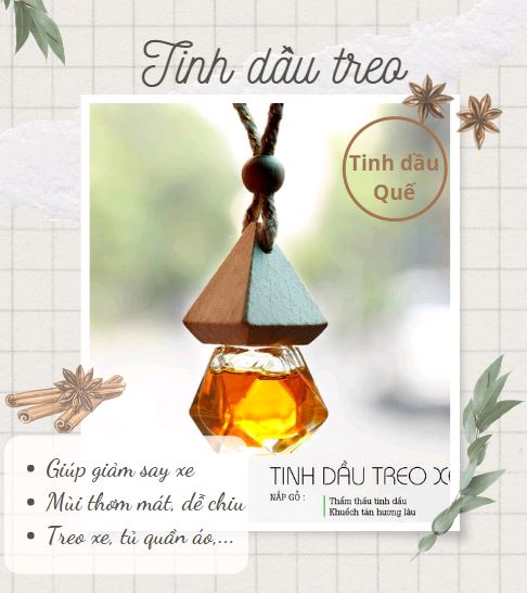 Lọ Treo  Lục Giác Tinh Dầu Quế 10ml