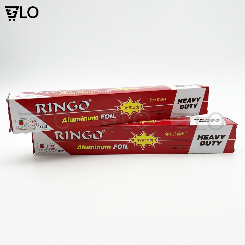 Giấy Bạc Nướng Ringo R12 (30cm X 3m) - Nhôm Lá Nguyên Chất 100% - Giữ Nhiệt, Chịu Được Nhiệt Độ Cao