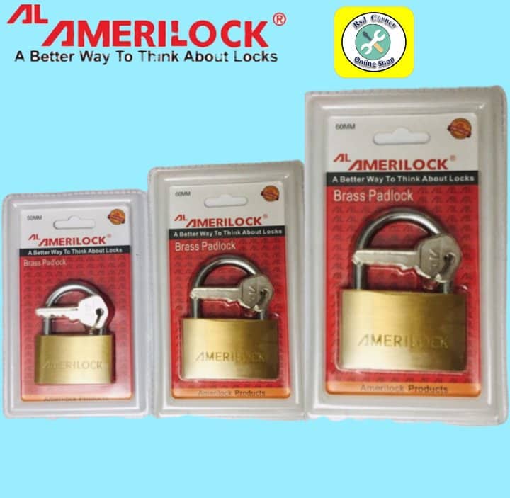 AMERILOCK Heavy Duty Brass Padlock Short Shackle (20mm, 25mm, 30mm