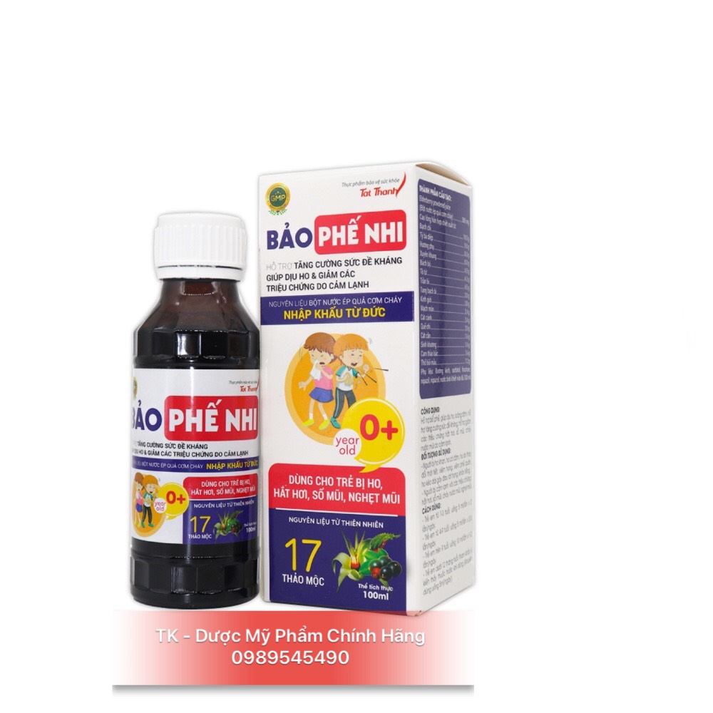 Siro bảo phế nhi giúp bổ phế, dịu ho, tăng cường sức đề kháng - 100ml
