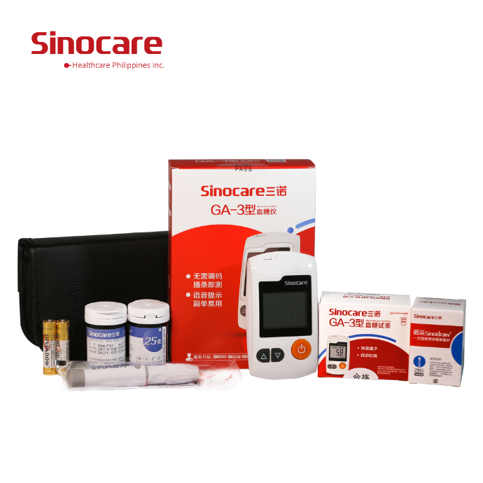 Sinocare GA-3 Blood Glucose Meter with 50pcs Strips and Lancets | Lazada PH