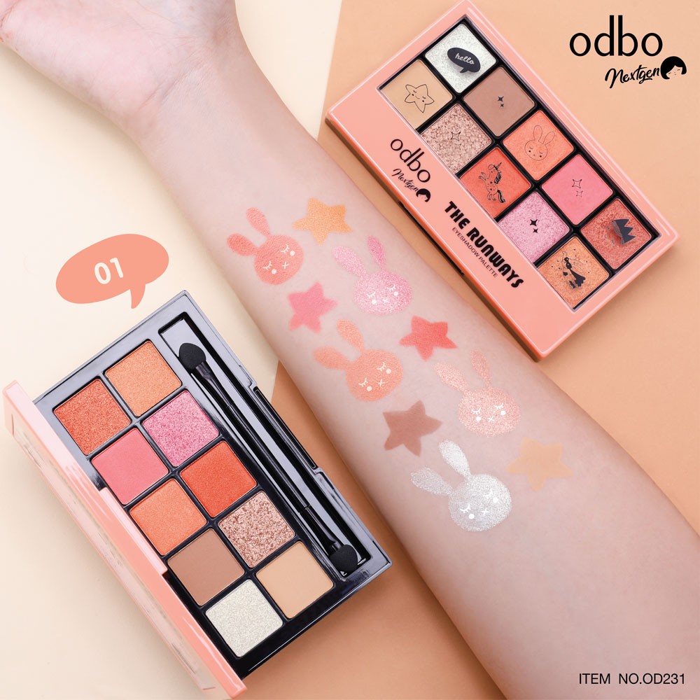 Phấn Mắt Odbo Nextgen The Runways Eyeshadow Palette 10 Ô OD231