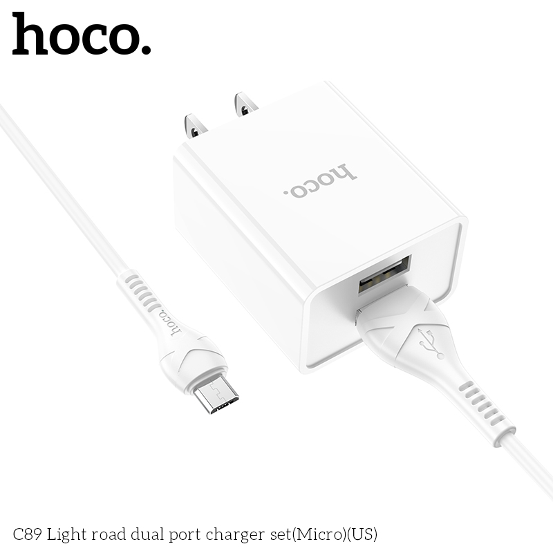 Cóc (Cổng) Sạc Nhanh Hoco HK2 plus/ Bộ sạc C86 3.4A 2 cổng USB