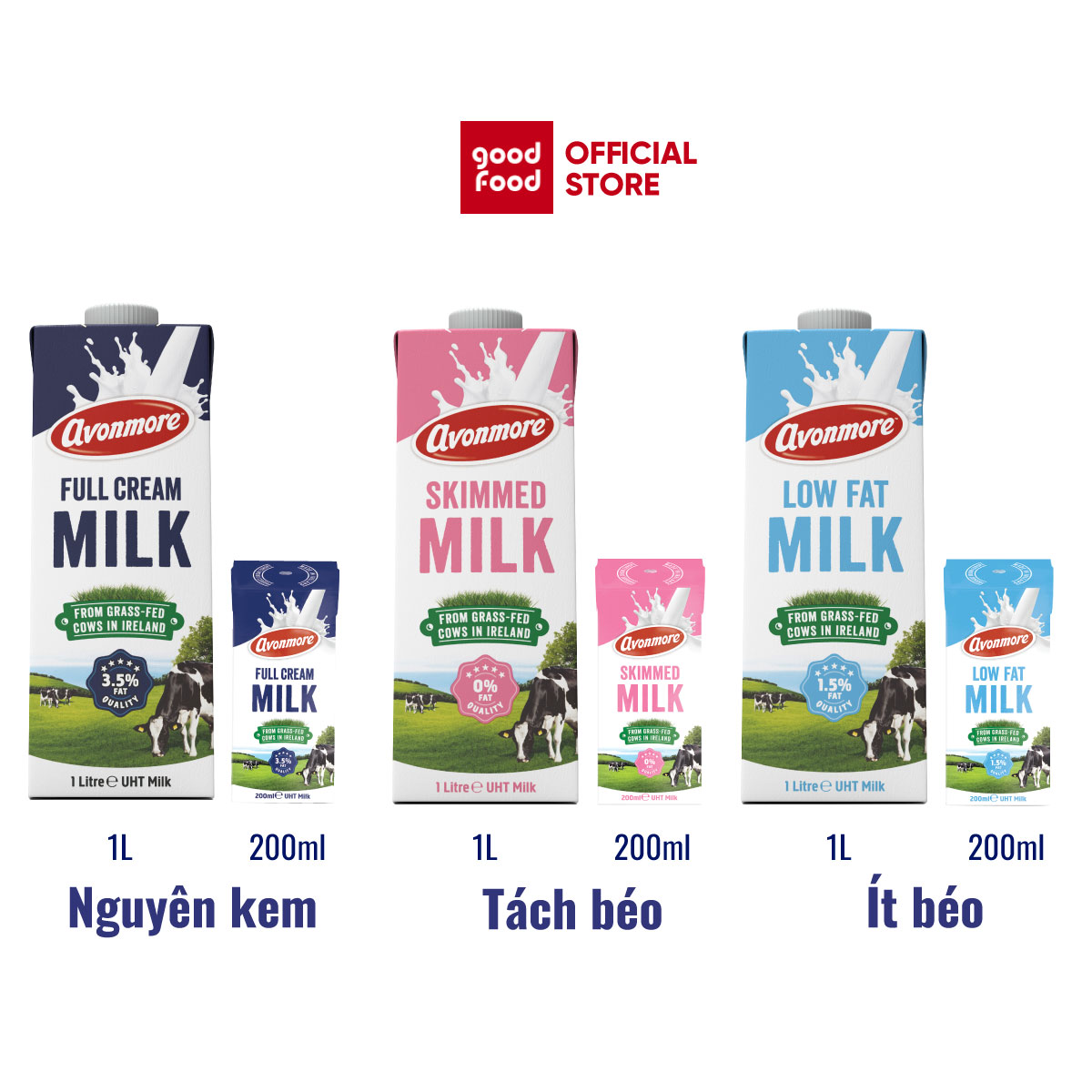 Sữa tươi tách béo tiệt trùng không đường avonmore uht skimmed milk 200ml - ảnh sản phẩm 5