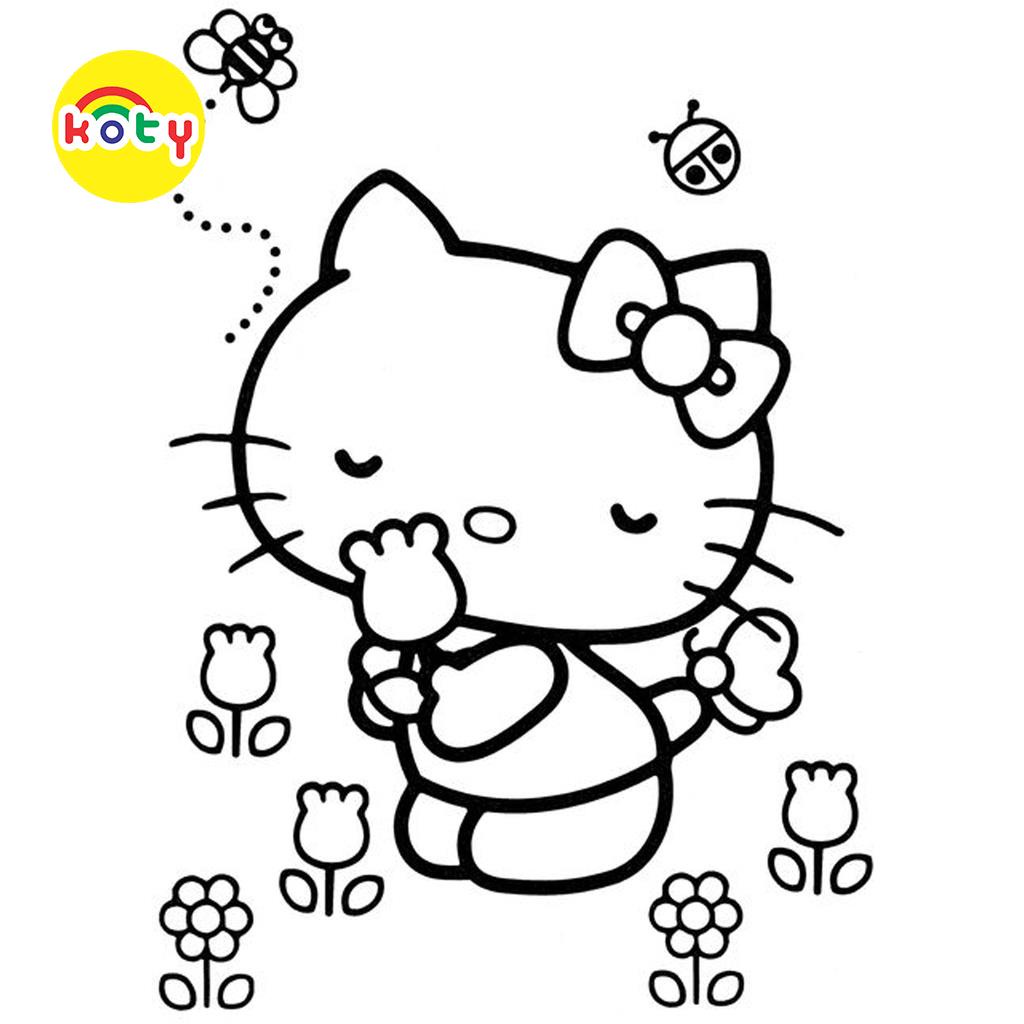 TX57] Set 10 Tờ Tranh Tô Màu Hình Mèo Hello Kitty Cute Cho Bé Tô Màu Sáp,  Màu Chì - Tiệm Tô Màu Thanh Xuân | Lazada.vn