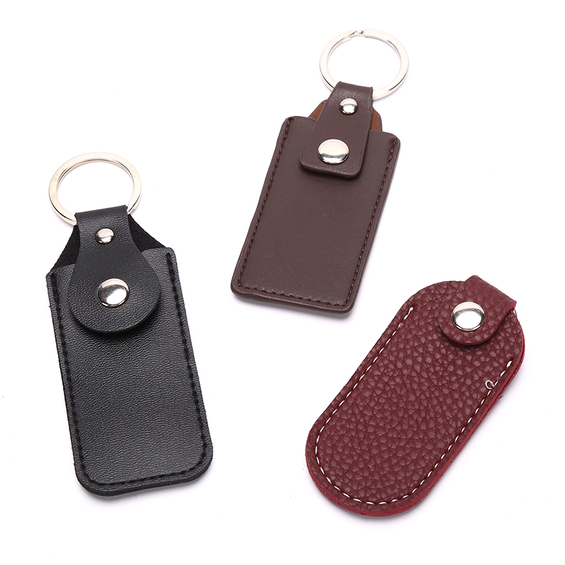 [Bắc mang] Vỏ USB Túi bảo vệ túi xách tay móc chìa khóa bằng da để Ổ USB Flash