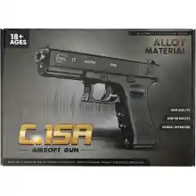 ภาพขนาดย่อของภาพหน้าปกสินค้าK-STORE ปืนของเล่น ปืนอัดลมเหล็กอัลลอย ปืนอัดลม ปืนสั้นของเล่น มีลูกให้200นัด C15A จากร้าน KSTORE 1607506749 บน Lazada ภาพที่ 1