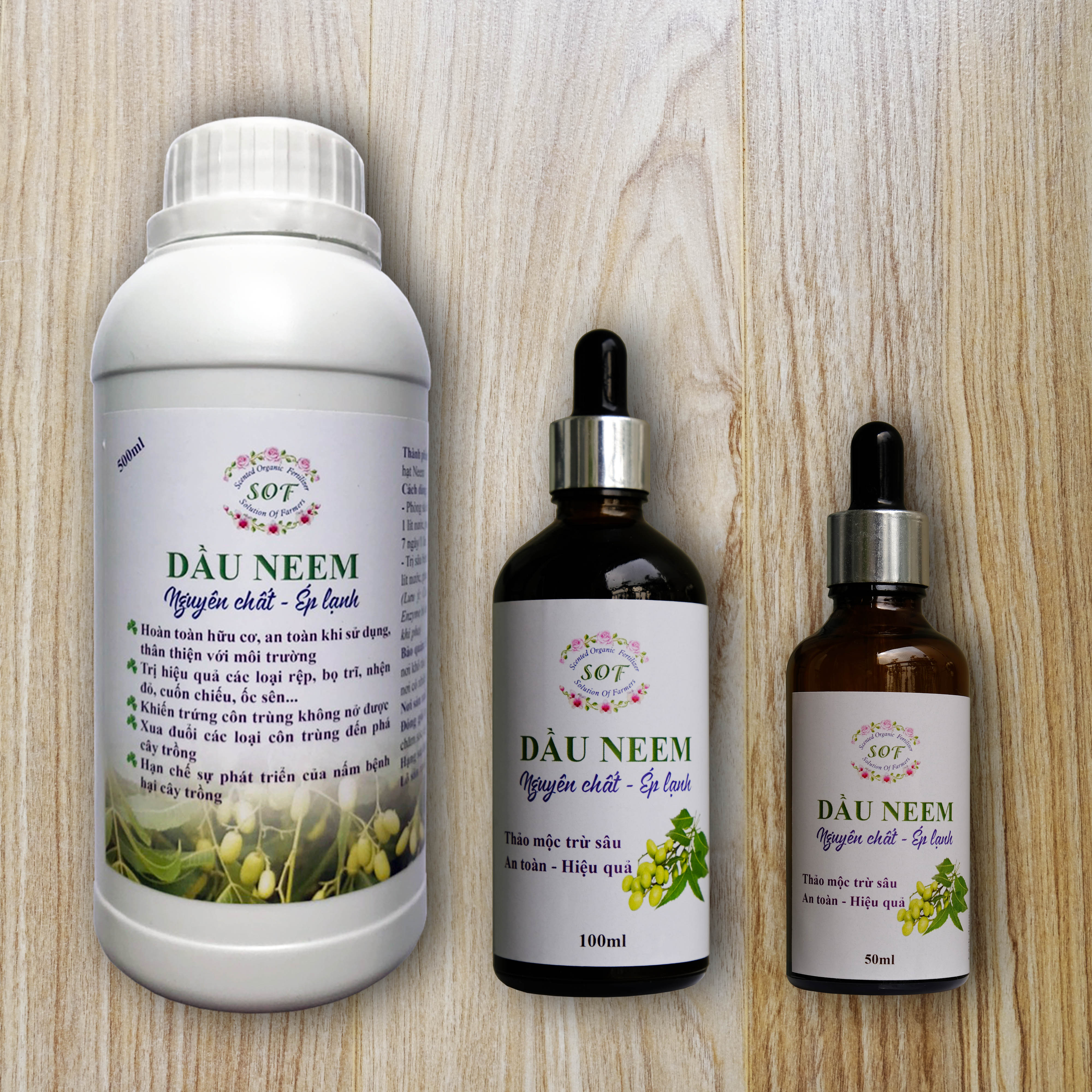 Dầu Neem nguyên chất SOF 500ml - Neem oil hữu cơ