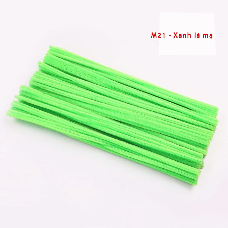 Set 100 dây kẽm nhung HÀNG LOẠI 1 làm đồ trang trí handmade, Dây kẽm lông làm đồ chơi thủ công cho bé