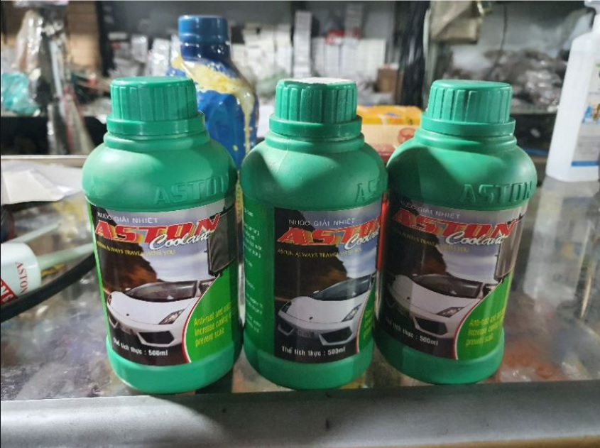 [HCM]Nước làm mát động cơ Aston 500ml xanh