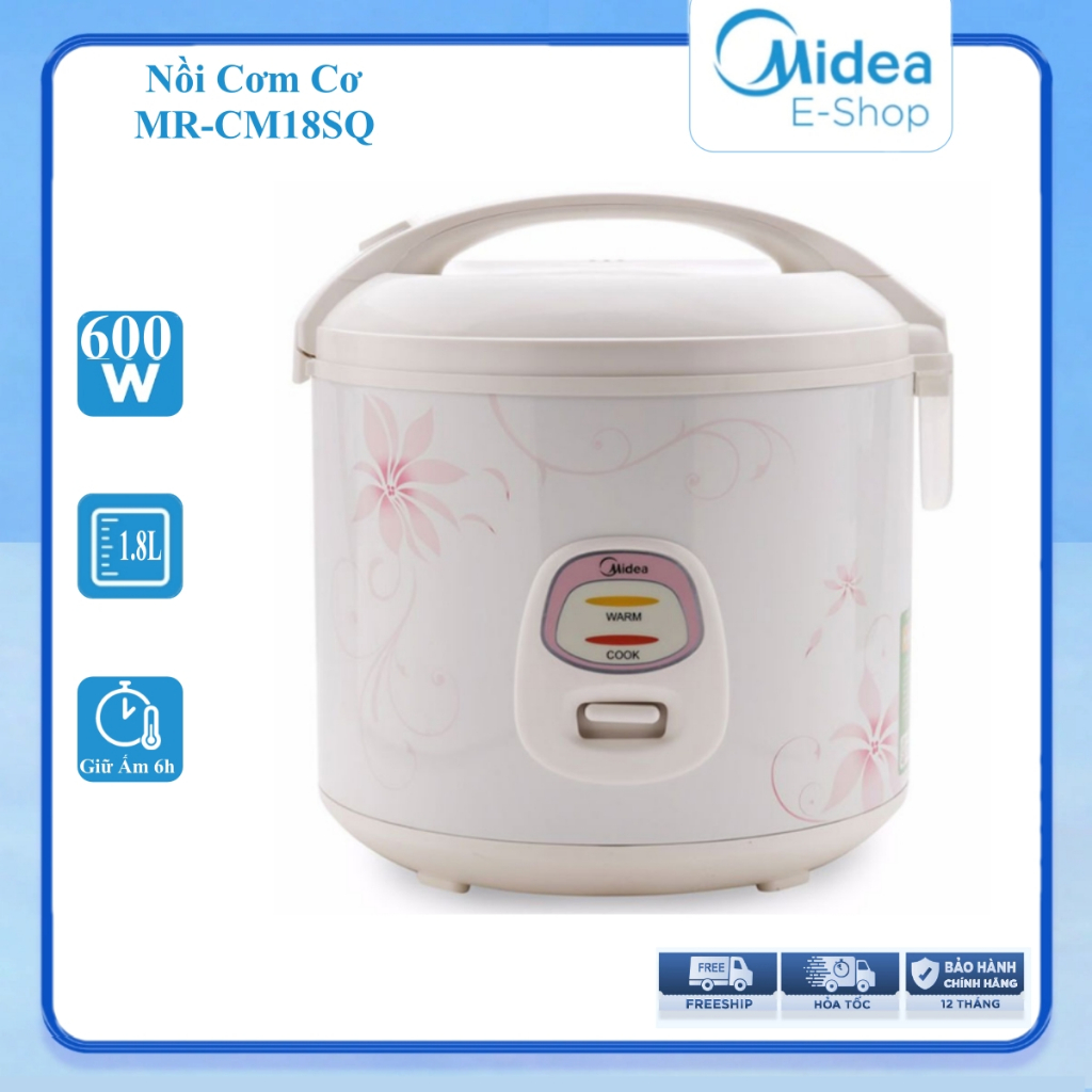 Nồi Cơm Điện Midea MR-CM18SQ (Công suất 650W, Dung Tích 1.8L)
