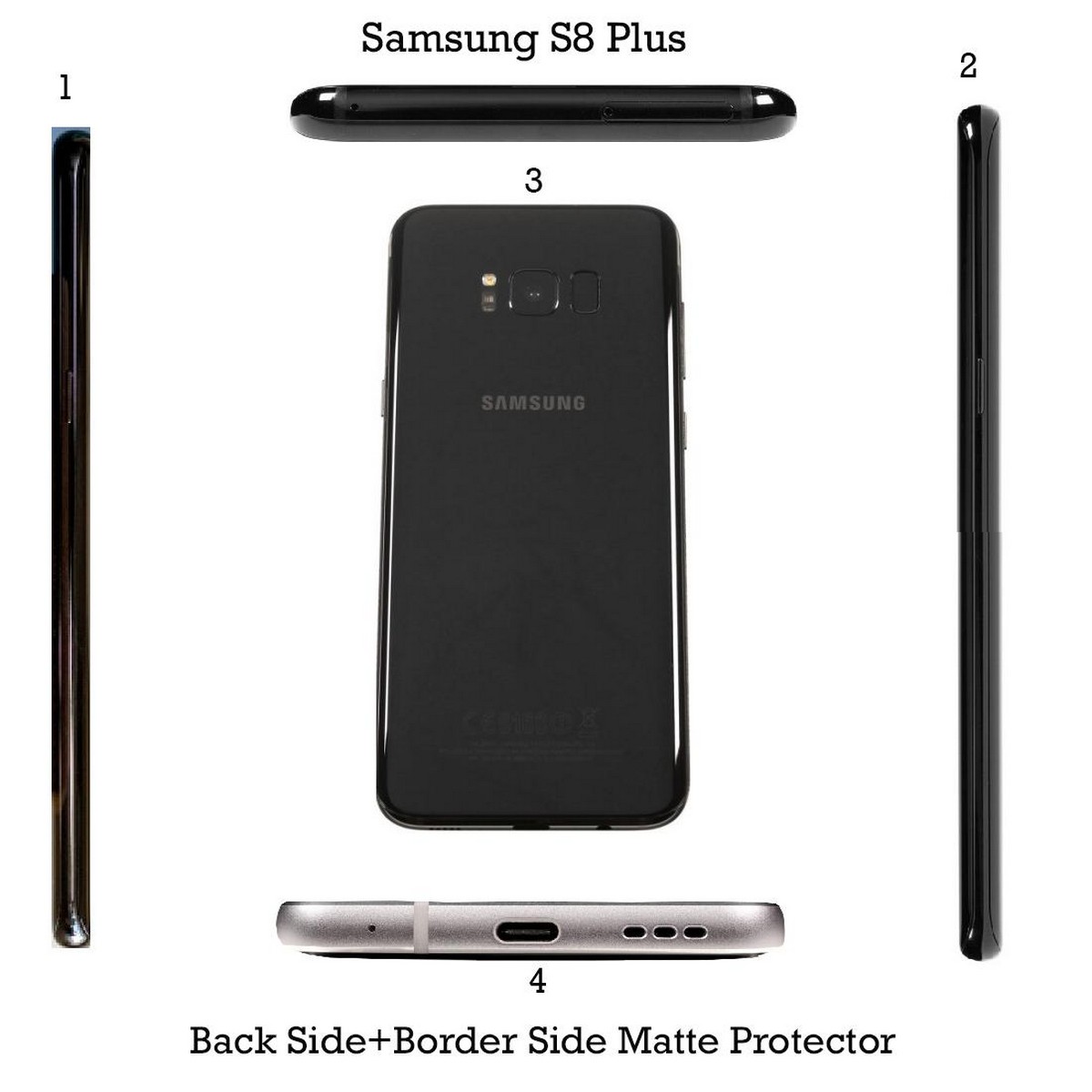 Samsung Galaxy S8 Plus Back Matte Protector With Side Coverage Protectors For Samsung Galaxy S8 Plus. 