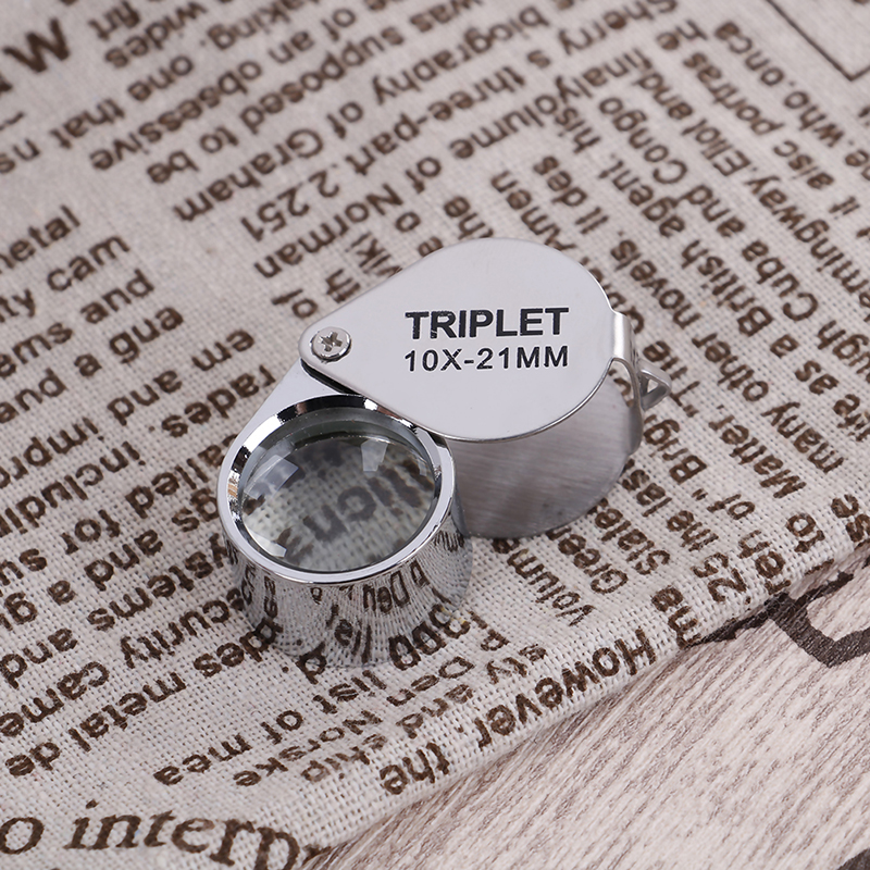 Shiou Triplet jewelers Eye Kính lúp phóng đại kính lúp đồ trang sức kim cương với hộp