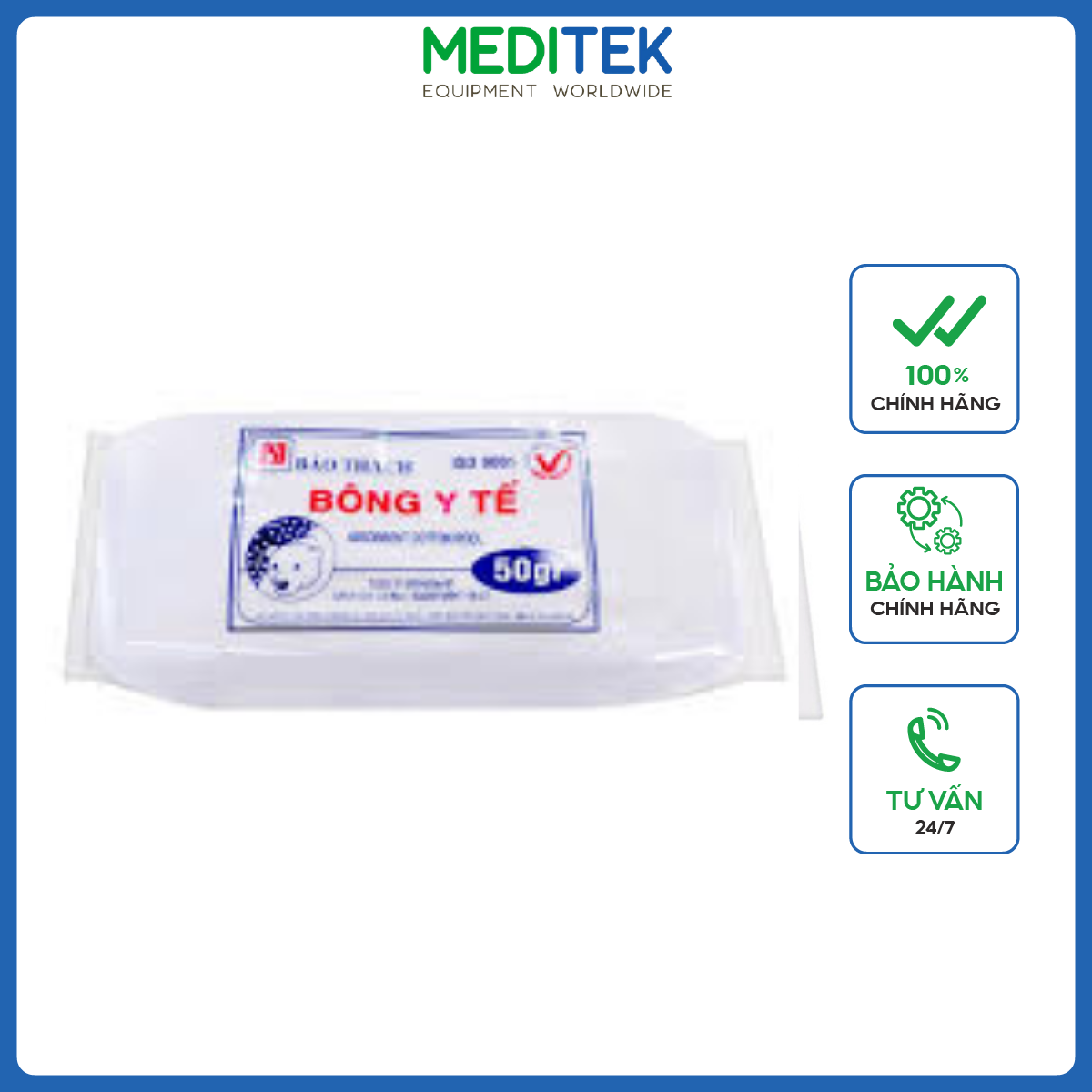 Bông gòn y tế Bảo Thạch, Gói 50g