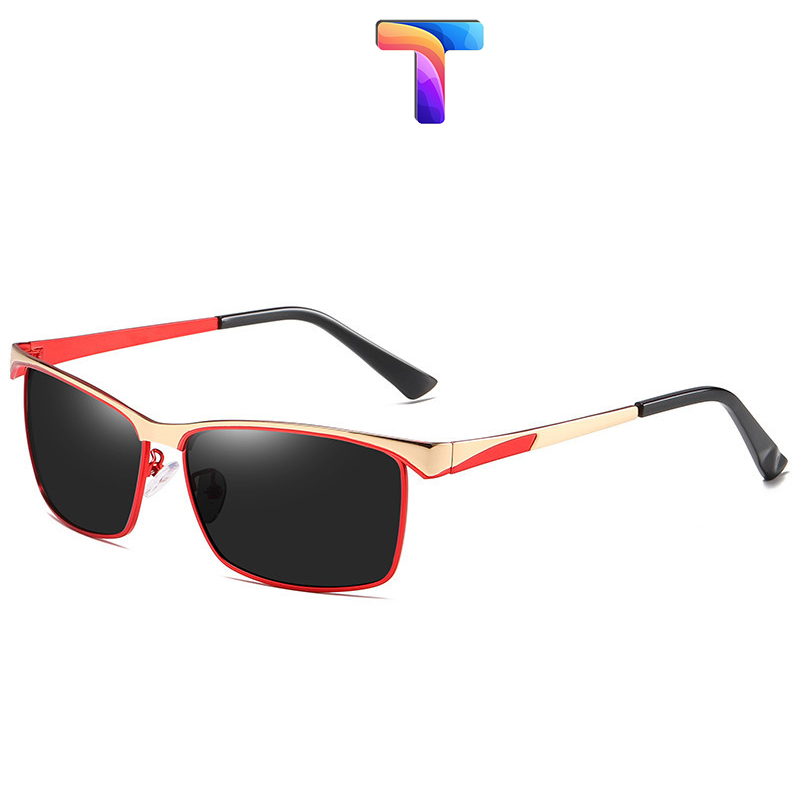 Kính râm mát phân cực Polarized vuông nam nữ 1906