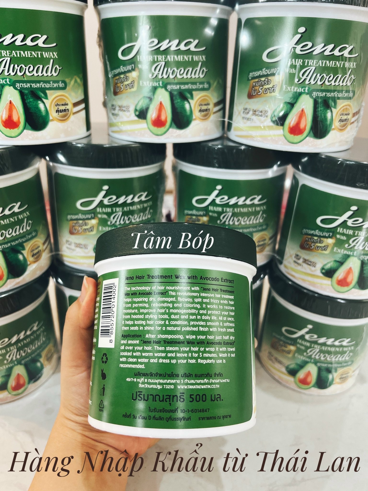 [HCM] Kem ủ tóc JENNa Ủ tóc bơ Thái Lan 500ml