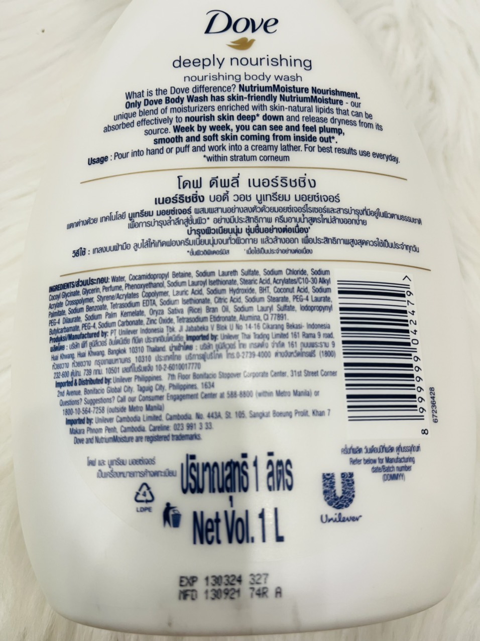 Sữa tắm dove Thái Lan 1 lít