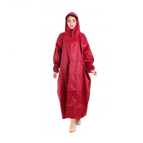 ] (Come with storage bag) waterproof mermaid leather hooded and drawstring raincoat-hooded raincoat-protection coat-rain cover