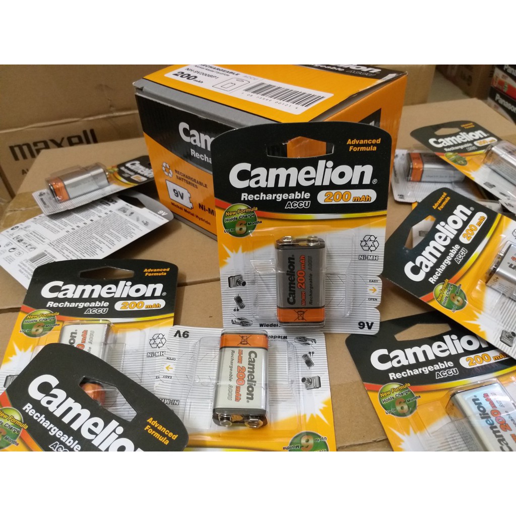 Pin sạc 9V Camelion 200mAh (1 vỉ /viên) - PI0007