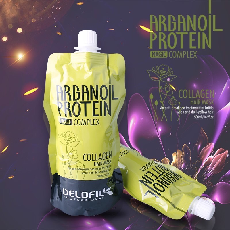 DELOFIL KEM Ủ TÓC - Ủ TÓC DELOFIL ARGANOIL PROTEIN 500ML