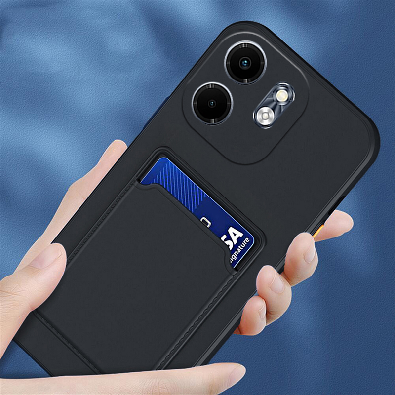 Phone case infinix Smart 9 Case Soft Card Holder Slot Silicone Wallet Back cover infinix Smart9.