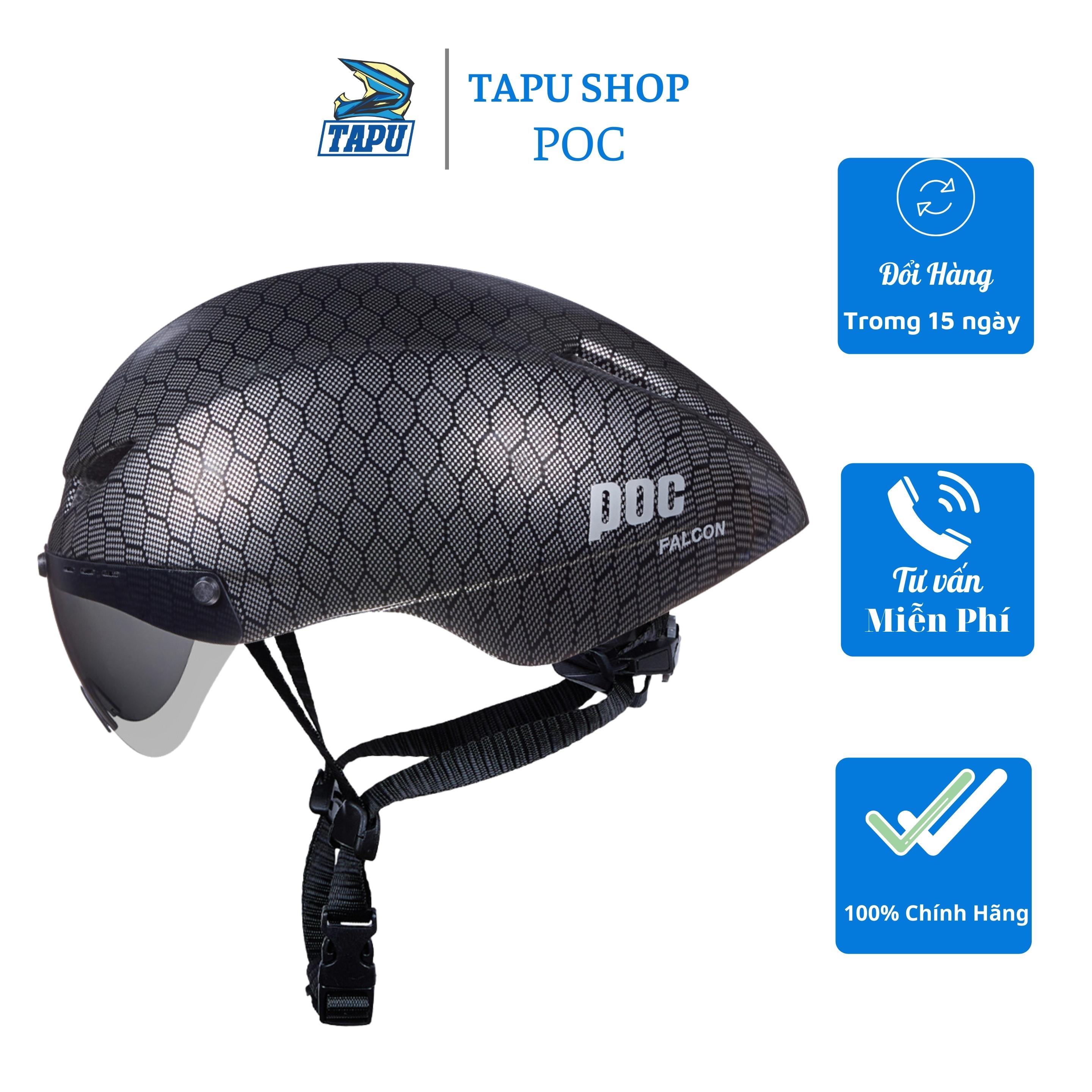 Nón Xe Đạp - Thể Thao POC Falcon màu vân carbon đen