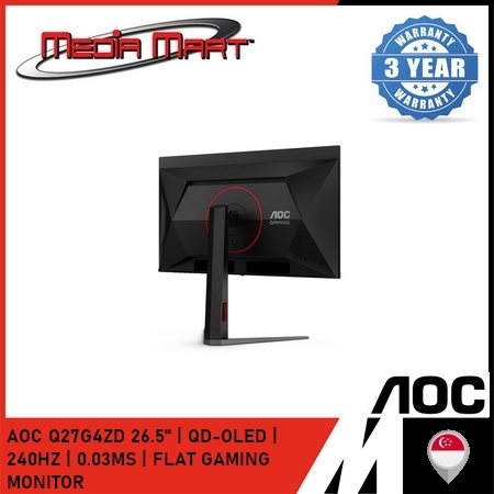 AOC Q27G4ZD QD-OLED 26.5型 280Hz AOC Q27G4ZD 26.5