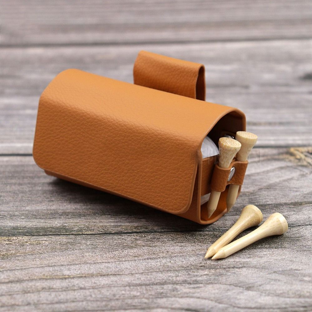 NHIH Portable For Golf Sports Waist Storage Bag PU Leather Outdoor Pouch Waistband Pouch Pack Golf Sports Accessory Storage Bag Waist Bag Golf Ball Bag Golf Ball Storage Clip