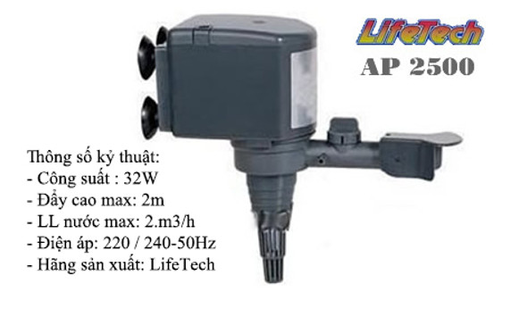 Máy bơm nước cho hồ cá kiểng LifeTech AP 2500