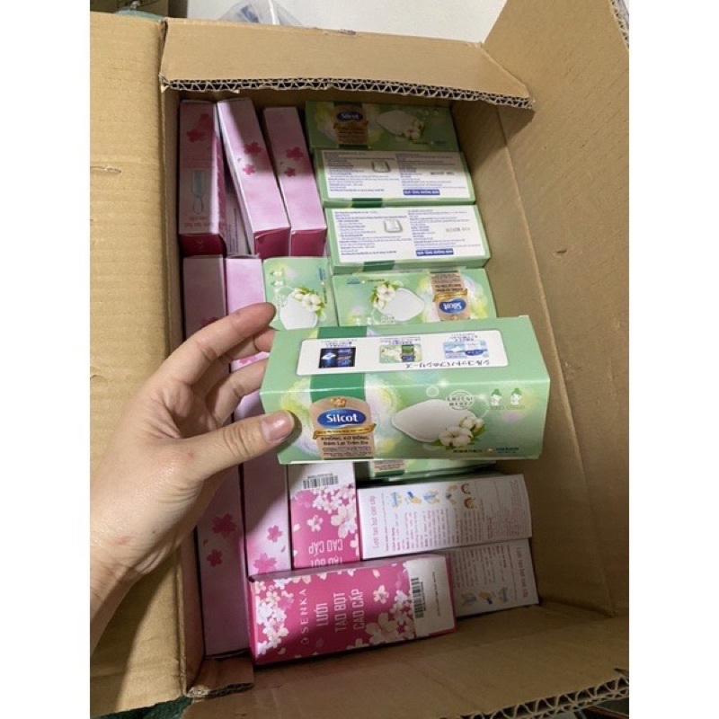 Bông tẩy trang Silcot Unicharm Nhật Bản 66 miếng
