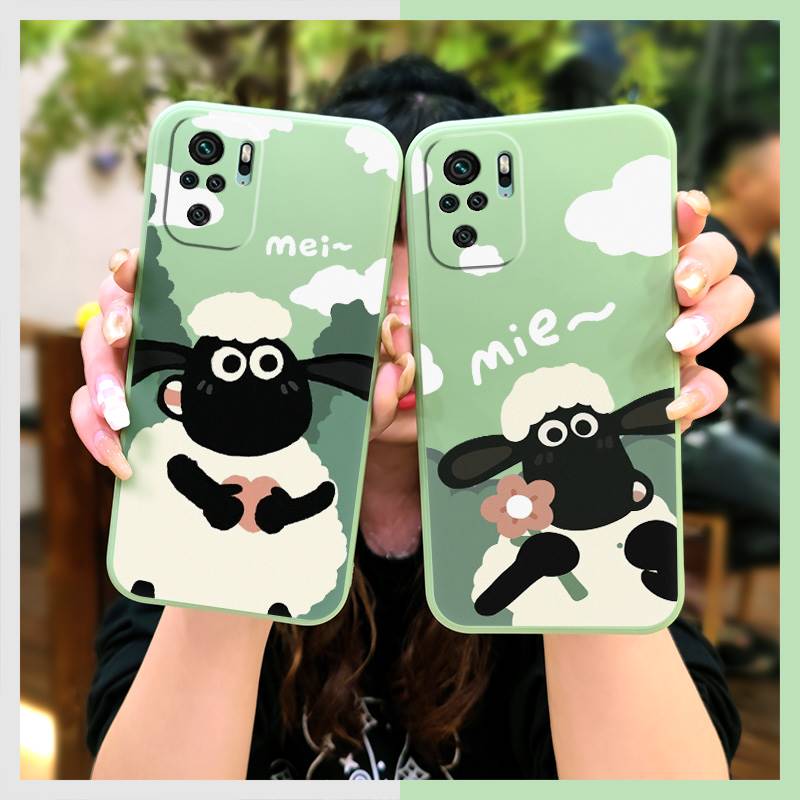 Waterproof Silicone Phone Case For Xiaomi Redmi Note10 4G/Note10S Simplicity colorful cute Soft Case Durable Solid color. 