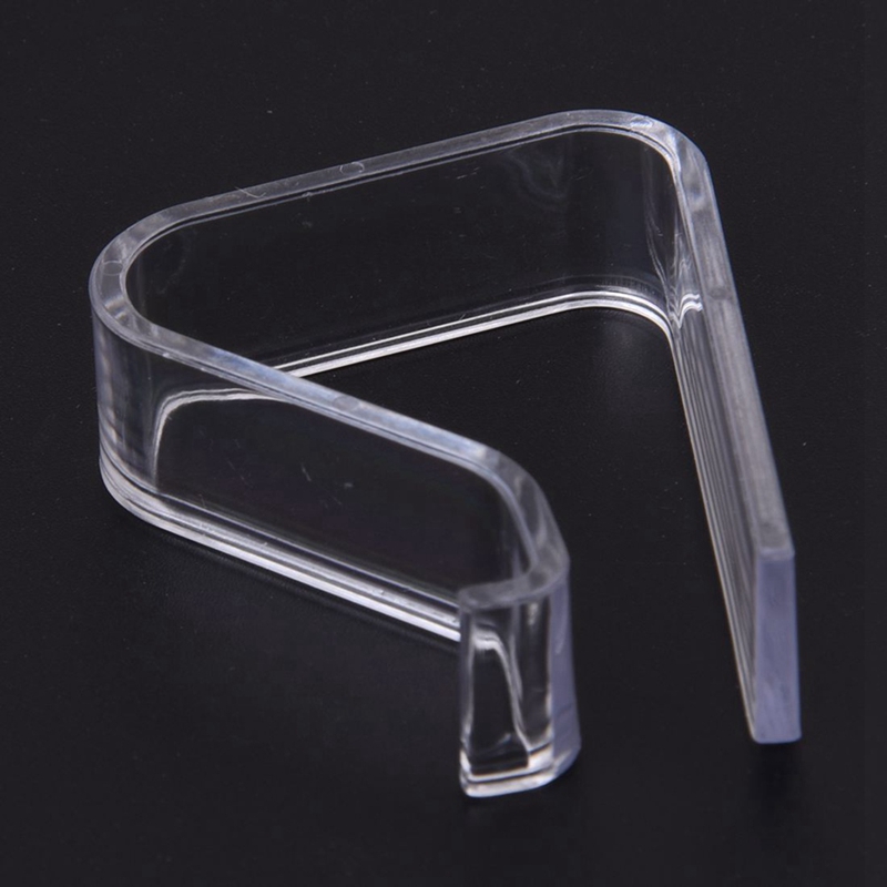 12 Pcs Home Party Clear Plastic 20mm-35mm Desk Table Cloth Clips