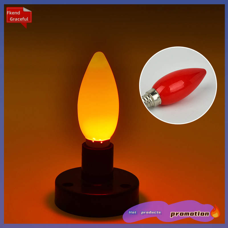 Fkend 1PC led altar bulb E12/E14 Red candle Buddha lamp Temple decorative lamp