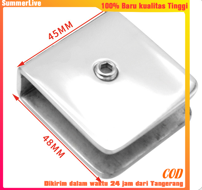 blesiya penjepit kaca persegi dasar datar untuk 8 12 mm kaca dengan 0 90 180 klip engsel