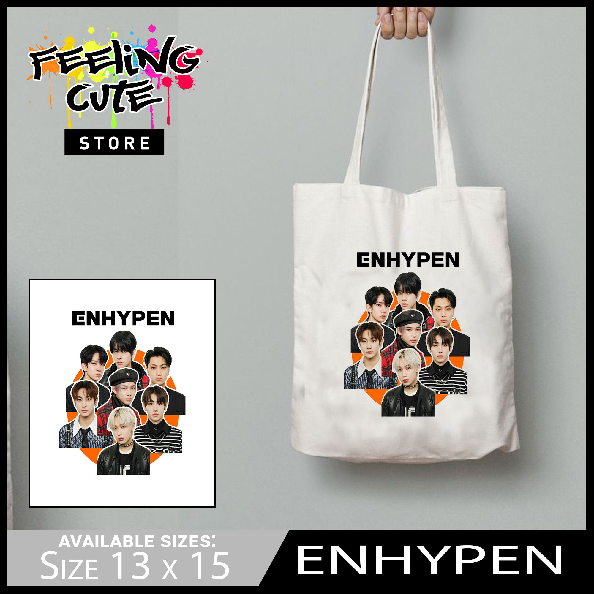 Enhypen Tote Bags / Enhypen Bags / Enhypen Size 13x15 Lazada PH