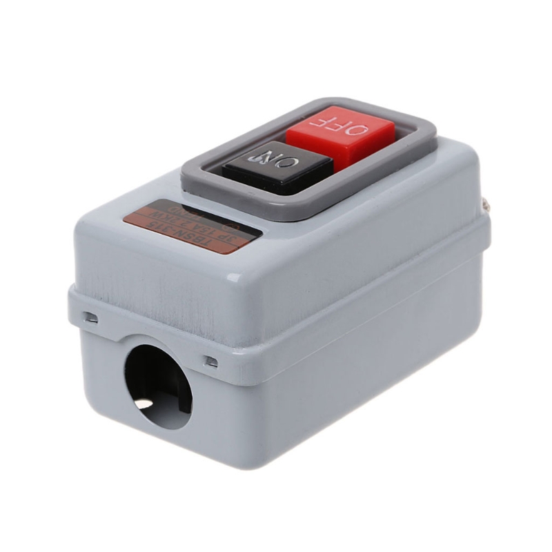 New arrival TBSN-315 AC 380V 15A 2.2KW ON/OFF 3 Phase Self-Locking Power Push Button Switch