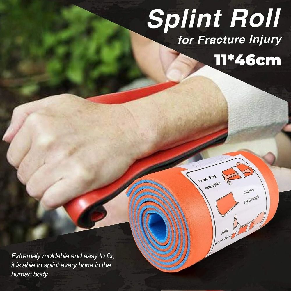 Reusable Splints Universal Fixture Bone Aluminum Splint Roll Emergency Lightweight ...